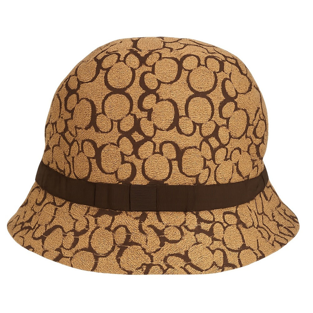 Disneyland Mickey Mouse Brown Monogram Bucket Hat